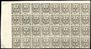 1853 - 1 lira bianco (11), eccezionale ... 