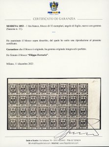 1853 - 1 lira bianco (11), ... 