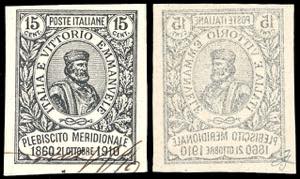 1910 - 15 + 5 cent. Garibaldi (90), prova di ... 