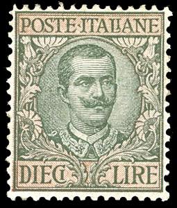 1910 - 10 lire Floreale (91), ottima ... 