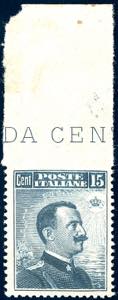 1911 - 15 cent. Michetti, non dentellato in ... 
