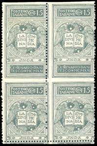 1921 - 15 cent. grigio Dante non emesso, ... 