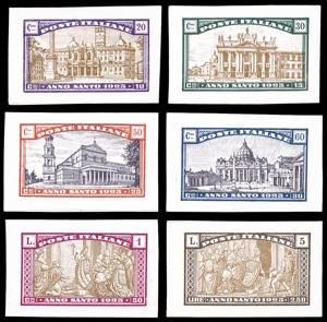 1924 - Anno Santo, serie completa, prove su ... 