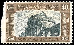 1926 - 40 + 20 cent. Milizia I, non ... 