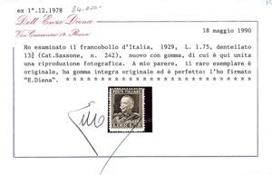 1929 - 1,75 lire bruno, Vittorio ... 