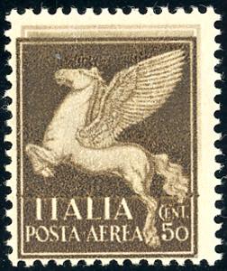 1930 - 50 cent. Imperiale, doppia stampa ... 