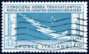 1930 - 7,70 lire Crociera Balbo (25), usato, ... 