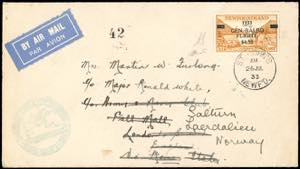 CROCIERA NORD ATLANTICA 1933 - 4,50 $ su 75 ... 