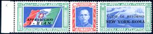 1933 - 5,25 + 44,75 lire trittico I-BIAN, ... 