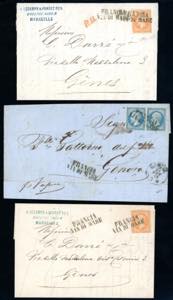 1857/61-FRANCIA VIA MARE, punti 7 - Tre ... 