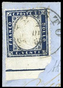 1862 - 20 cent. indaco, non ... 