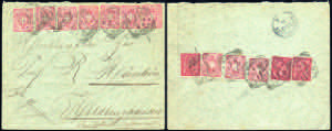 1896 - 2 cent. De La Rue, tiratura di ... 
