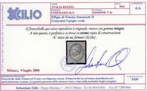 1865 - 5 cent. De La Rue, tiratura ... 