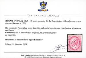 1863 - 40 cent. De La Rue, ... 