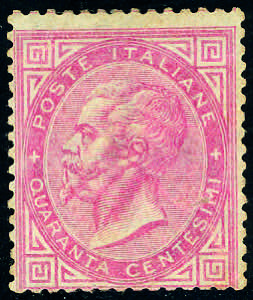 1863 - 40 cent. De La Rue, tiratura di ... 