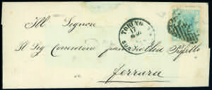 1867 - 20 cent. azzurro chiaro, tiratura di ... 