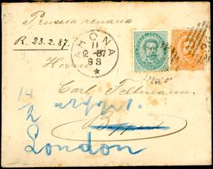 1887 - 5 cent. e 20 cent. Umberto I (37,39), ... 