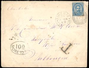 1884 - 25 cent. Umberto I (40), difetti, su ... 