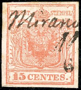 MIRANO, a penna punti 13  + SI Ig - 15 cent. ... 