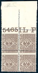 1901 - 1 cent. Floreale, dentellatura ... 