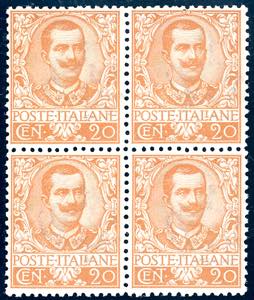 1901 - 20 cent. arancio Floreale (72), ... 