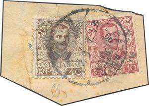 1906 - 40 cent. Floreale, falso per posta di ... 