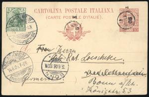 1905 - 10 cent. Floreale, cartolina postale ... 