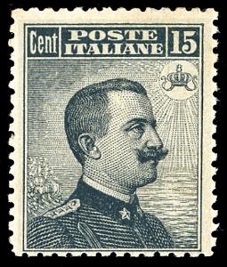 1909 - 15 cent. Michetti, II tipo (86), ... 