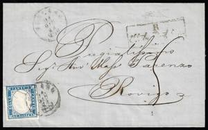 R-STATO PONTIFICIO - 20 cent. celeste ... 