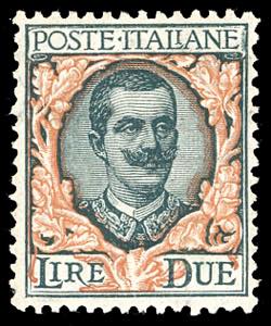 1923 - 2 lire Floreale (150), ben centrato, ... 