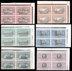 1923 - Manzoni, serie completa in blocchi di ... 