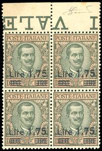 1925 - 1,75 lire su 10 lire Floreale (182), ... 