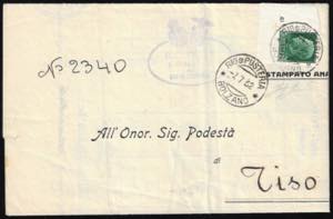 1932 - 25 cent. Imperiale (248), angolo di ... 