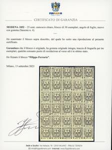 1852 - 25 cent. camoscio chiaro ... 