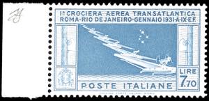 1930 - 7,70 lire Crociera Balbo (25), nuovo, ... 