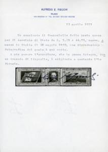 1933 - 5,25 + 44,75 lire trittico ... 