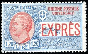 1922 - 1,20 lire, non emesso (8), gomma ... 