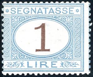1870 - 1 lira azzurro chiaro e bruno (11), ... 