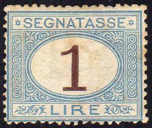1870 - 1 lira azzurro chiaro e bruno (11), ... 