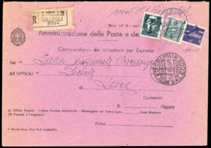 1944 - 60 cent., in affrancatura mista con ... 