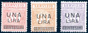 1925 - Soprastampati, serie completa (4/6), ... 