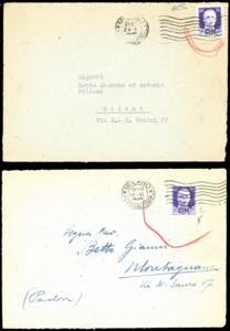 1944 - 50 cent. soprastampato PM (7),  due ... 