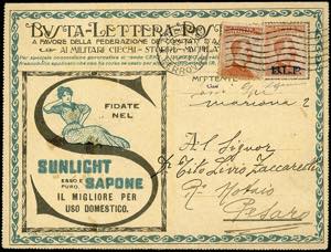 1922 - 20 cent., soprastampa BLP del II tipo ... 