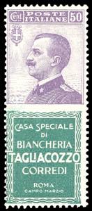 1924 - 50 cent. Tagliacozzo (17), gomma ... 