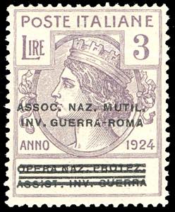 ASSOC.NAZ.MUTIL.INV.GUERRA-ROMA 1924 - 3 ... 
