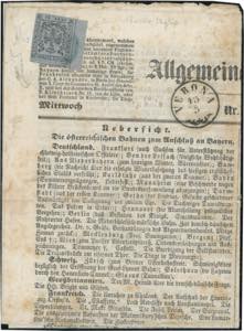 1858 - 10 cent. grigio lillaceo (4), bordo ... 