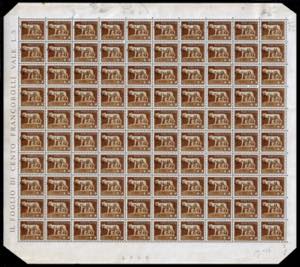 1943 - 5 cent. bruno, soprastampa G.N.R. di ... 