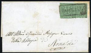 1859 - 5 cent. verde, punto dopo le cifre ... 