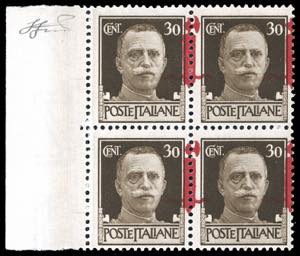 1944 - 30 cent. soprastampa fascio in rosso ... 