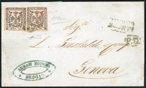 1859 - 10 cent. rosa, punto dopo la cifra ... 